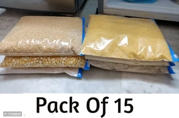 Fridge Food and vegetables storage bag Reusable medium size 22.86cmX25.4cm (Pack of 15)-thumb0