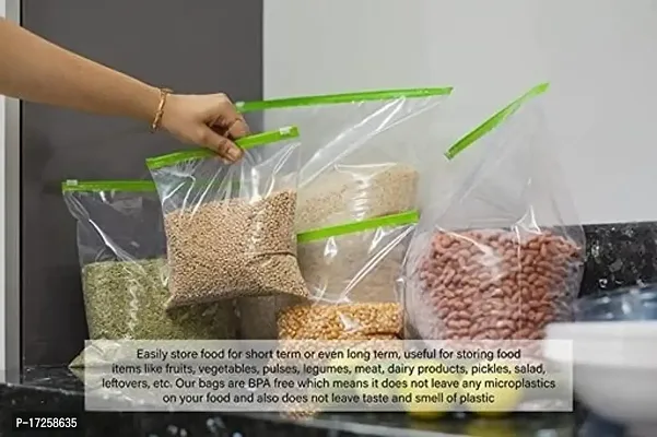 Fridge Food and vegetables storage bag Reusable medium size 22.86cmX25.4cm (Pack of 15)-thumb3