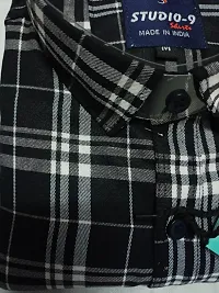 black causal checked shirts-thumb1