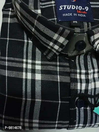 black causal checked shirts-thumb2