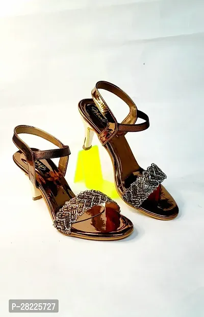 Elegant Multicoloured Leather Self Design Sandal For Women