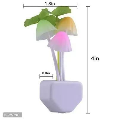 Automatic Mushroom and Flower Color Changing Sensor LED Plug-in Night Bulb Lamp | Home Decor Romantic Illumination Lamp for Home and Office-thumb2