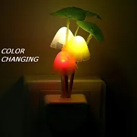 Automatic Mushroom and Flower Color Changing Sensor LED Plug-in Night Bulb Lamp | Home Decor Romantic Illumination Lamp for Home and Office-thumb3