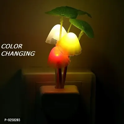 Automatic Mushroom and Flower Color Changing Sensor LED Plug-in Night Bulb Lamp | Home Decor Romantic Illumination Lamp for Home and Office-thumb4