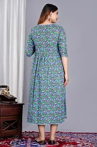 Indo-western Blue  Viscose Rayon Gown For Women-thumb1