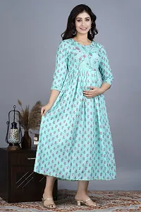 A-Line Blue  Rayon Kurta For Women-thumb2