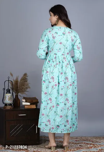 Indo-western Blue  Viscose Rayon Gown For Women-thumb2