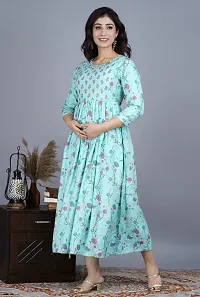 Indo-western Blue  Viscose Rayon Gown For Women-thumb2