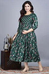 Indo-western Multicoloured  Viscose Rayon Gown For Women-thumb2