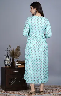 A-Line Blue  Rayon Kurta For Women-thumb1