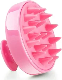 Hair Scalp Massager Brush | Hair Wash Brush | Dry Comb Head Scrubber 100% Comfortable | Silicone Head Body Massager Brush-thumb1