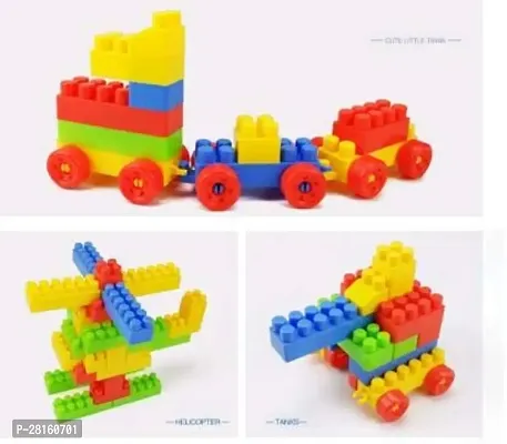 Premium  Plastic Building Blocks for Kids Puzzle Games for Kids, Toys for Children Educational  Learning Toy for Kids, Girls  Boys - (100 + Blocks) Multicolor-thumb4