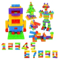 Premium  Plastic Building Blocks for Kids Puzzle Games for Kids, Toys for Children Educational  Learning Toy for Kids, Girls  Boys - (100 + Blocks) Multicolor-thumb1