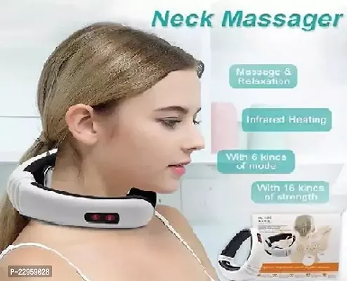 Buy Electric Neck Massager for Deep Tissue Pain Relief Cervical Vertebra  Massager Impulse Treatment Device for Acupoint Magnetic Therapy with 2  Electrode Pads Online In India At Discounted Prices