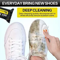 Portable Shoe Cleaner 80 Pieces Wipes For Removing Dirt, Stains of Shoes/Sneakers-thumb1