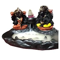 Shree Lakshmi Ganesh Ji Back Flow Smoke Fountain Idol With 10 Incense Cones-thumb3