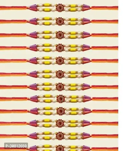 Classic Embellished Rakhi Set Pack Of 12-thumb0