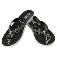 Fancy  Black PU Flip Flops for Woman-thumb3