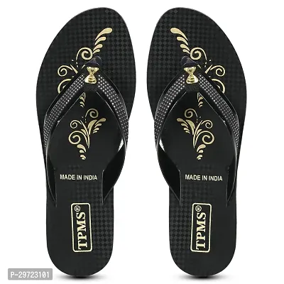 Fancy  Black PU Flip Flops for Woman-thumb2