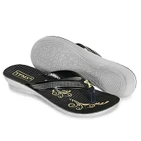 Fancy  Black PU Flip Flops for Woman-thumb2