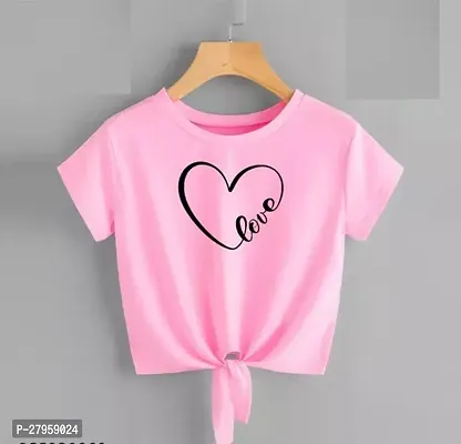 Elegant Pink Lycra Printed Top for Women