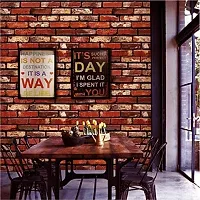 Red Bricks Self Adhesive Wallpaper 200X45CM-thumb3