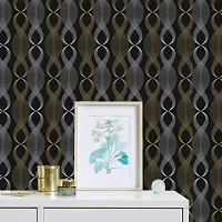 LC Geometric Waves Self Adhesive Wallpaper 200X45CM Approx 9.68 SQ FT-thumb3