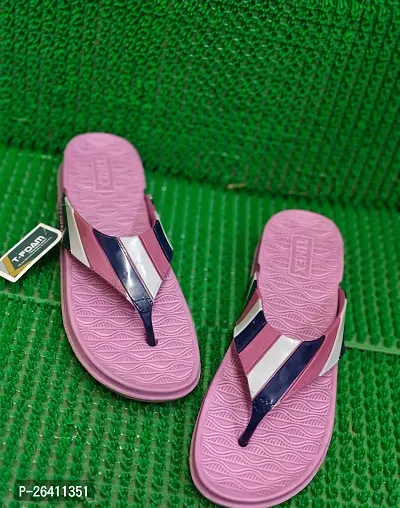 Elegant Pink EVA Solid Flip Flops For Women