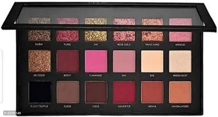 (Easy Kart) Rose Gold Edition Eyeshadow Palette - 18 Shades 5 g (Multicolor), Metallic Finish-thumb0