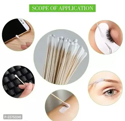 (Easy Kart)  Combo Pack OF Earwax removal Tool and 400 Ear Cleaning Wooden Swabs for Removing Ear Wax 100% Cotton-thumb2