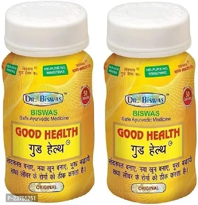 DR BISWAS HEALTHCARE Ayurvedic Good Health Capsules, Pack of 2 (50 TAB X 2) | 100 Count
