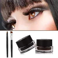 (Easy kart)  2 in 1 Music Flower Gel Eyeliner Kajal Black  Brown Waterproof  Smudge Proof, 24 Hour Long Lasting, Comes With 2 Makeup Brushes (Gel eyeliner) pack of 1 pcs-thumb2