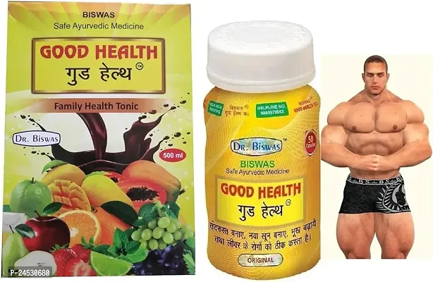 Brand: OMNI BEAUTY Dr Biswas Good Health Syrup 500ml + Dr Biswas Good Health Capsule 50 for unisex Combo Health Care-thumb0