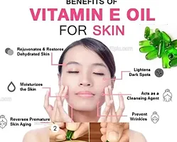 Vitamin E Capsule for Glowing Face, Skin and Hair Nutrition (50 Capsules)(10*5) Strips-thumb3