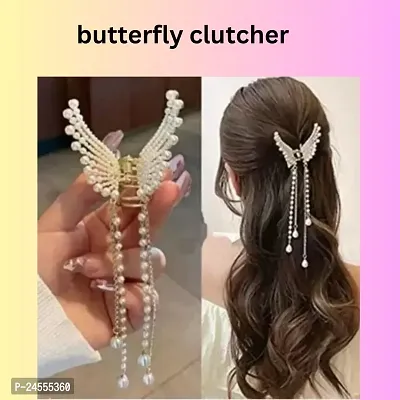 Butterfly Metal Clutcher pack 1 pc Korean Hair Accessories For Girls Woman Hair golden-thumb0