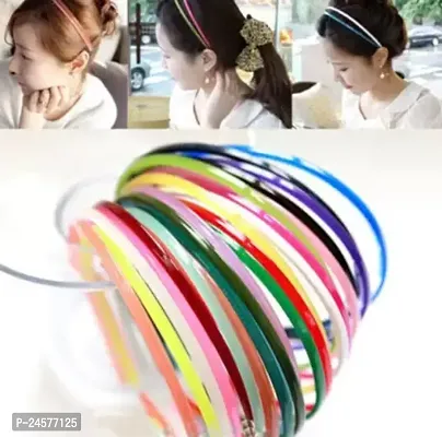 Pack of 12 pcs plastic hair band girls hair band multicolor