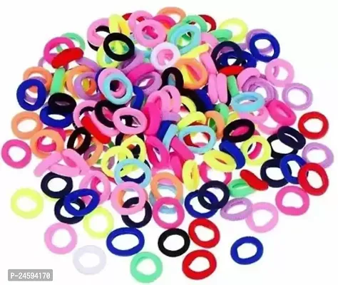 Hair accessories Cute Mini Baby Girl's Soft Elastic 100 pieces Rubber Band  (Multicolor)-thumb0