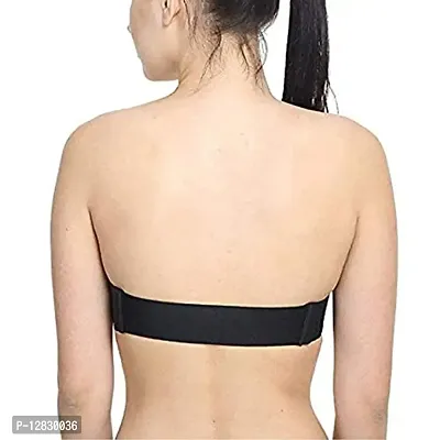 Women Strapless Heavily Padded with Transparent Back Bra (Pack of 1)-thumb5