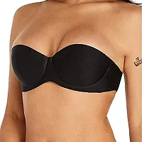 Women Strapless Heavily Padded with Transparent Back Bra (Pack of 1)-thumb1
