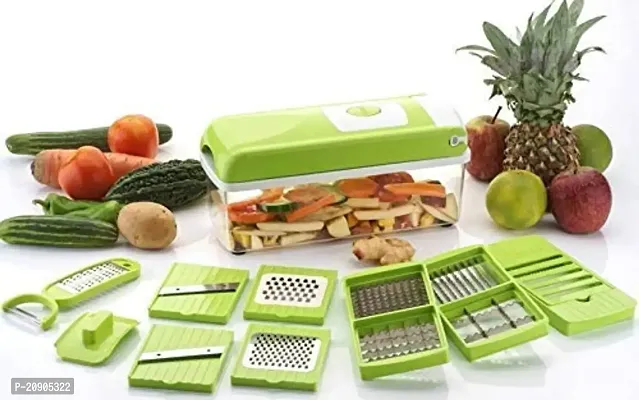 Maa Khodiyar Creation 12 in 1 Multi-Purpose Vegetable  Fruit Grater, Slicer, Cutter, Vegetable  Fruit Chopper (1 Chopper Set)_