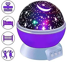 Plastic Colorful Galaxy Moon Star Master Projector LED Romantic Cosmos Sky Night Rotating Lamp Lights for Kid's, Bedroom and Decoration with USB Wire Multicolour Pack of 1-thumb2