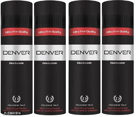 DENVER Black Code Cologne Body Talc, 50gm (PACK OF 4)-thumb0