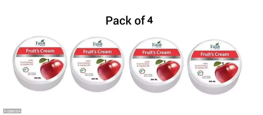 Fruits Cream With Fruit Extract  Vitamin E, Nourshing Skin Cream Each 200ml (Pack Of 4)