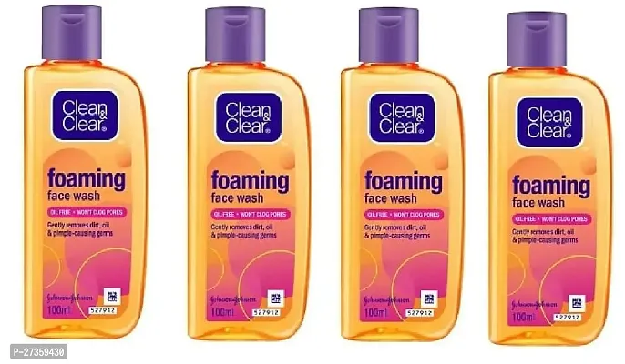 Clean  Clear Foaming Facewash Pack of 4