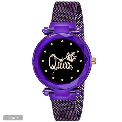 Stylish Purple Metal Analog Watch For Women-thumb0