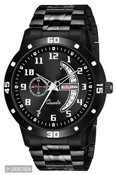 Stylish Metal Black Analog Watch For Men-thumb0