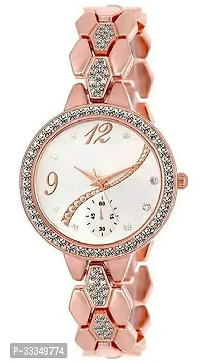 Stylish Pink Metal Analog Watch For Women-thumb0