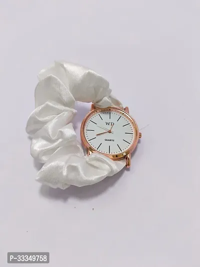 Stylish White Fabric Analog Watch For Women-thumb0