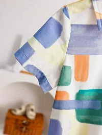 Fabulous Multicoloured Linen Printed Shirts with Shorts For Boys-thumb2