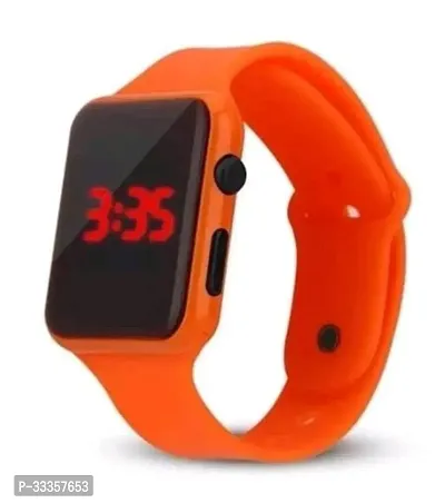 Stylish Rubber Orange Digital Watch For Men